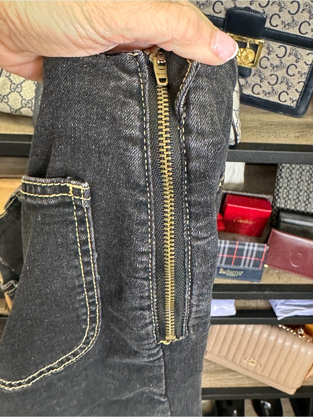 No Boundaries Black Pull-On Cropped Wide Leg Ruffle Hem Jeans Size 12 - Picture 10 of 10